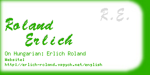 roland erlich business card